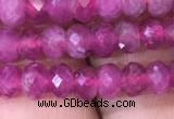 CRB1973 15.5 inches 3*5mm faceted rondelle pink tourmaline beads