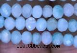 CRB1985 15.5 inches 3*4mm faceted rondelle amazonite gemstone beads