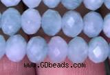 CRB1987 15.5 inches 4*6mm faceted rondelle amazonite gemstone beads