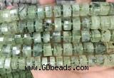 CRB2043 15.5 inches 12mm - 13mm faceted tyre prehnite beads