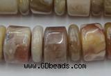 CRB205 15.5 inches 6*18mm - 13*18mm rondelle yellow agate beads