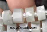 CRB2080 15.5 inches 7mm - 8mm faceted tyre grey moonstone beads