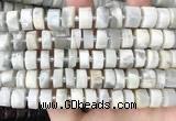 CRB2082 15.5 inches 11mm - 12mm faceted tyre grey moonstone beads