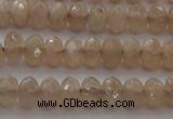 CRB210 15.5 inches 3*4mm faceted rondelle moonstone beads