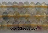 CRB214 15.5 inches 3*4mm faceted rondelle yellow fluorite beads