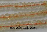 CRB221 15.5 inches 2.5*4mm faceted rondelle citrine gemstone beads