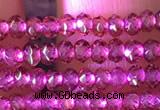 CRB2211 15.5 inches 2*3mm faceted rondelle garnet beads wholesale