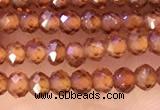 CRB2213 15.5 inches 2*3mm faceted rondelle orange garnet beads