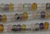 CRB222 15.5 inches 2.5*4mm faceted rondelle mixed quartz beads