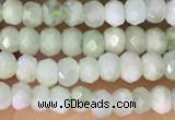 CRB2229 15.5 inches 2*3mm faceted rondelle prehnite beads