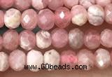 CRB2237 15.5 inches 2*3mm faceted rondelle rhodochrosite beads