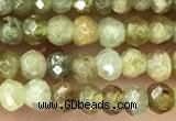 CRB2238 15.5 inches 2*3mm faceted rondelle green garnet beads