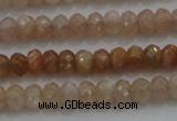 CRB224 15.5 inches 2.5*4mm faceted rondelle moonstone beads