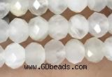 CRB2254 15.5 inches 3*4mm faceted rondelle white moonstone beads