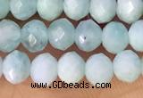 CRB2260 15.5 inches 3*4mm faceted rondelle amazonite beads