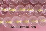 CRB2275 15.5 inches 4*6mm faceted rondelle lemon quartz beads