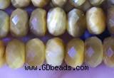 CRB2289 15.5 inches 4*6mm faceted rondelle golden tiger eye beads