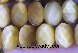 CRB2290 15.5 inches 5*8mm faceted rondelle golden tiger eye beads