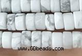 CRB2556 15.5 inches 2*4mm heishi white howlite beads wholesale