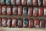 CRB2569 15.5 inches 2*4mm heishi brecciated jasper beads wholesale