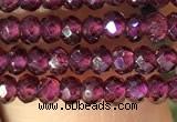 CRB2600 15.5 inches 2*3mm faceted rondelle red garnet beads