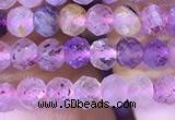 CRB2607 15.5 inches 3*4mm faceted rondelle mixed quartz beads