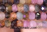 CRB2608 15.5 inches 2*3mm faceted rondelle tourmaline beads