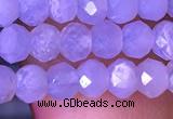 CRB2627 15.5 inches 3*4mm faceted rondelle blue chalcedony beads