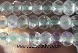 CRB2639 15.5 inches 2*3mm faceted rondelle fluorite gemstone beads