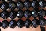 CRB2651 15.5 inches 3*4mm faceted rondelle black spinel beads