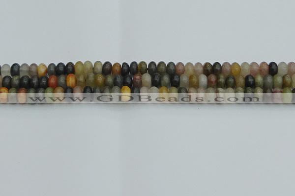 CRB2845 15.5 inches 4*6mm rondelle fancy jasper beads wholesale