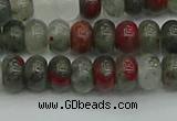 CRB2870 15.5 inches 4*6mm rondelle blood jasper beads