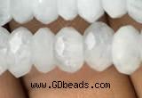 CRB3008 15.5 inches 5*8mm faceted rondelle aquamarine beads