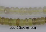 CRB303 15.5 inches 5*8mm - 10*14mm faceted rondelle lemon quartz beads