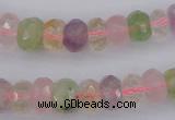 CRB306 5*8mm - 10*14mm faceted rondelle multicolor quartz beads