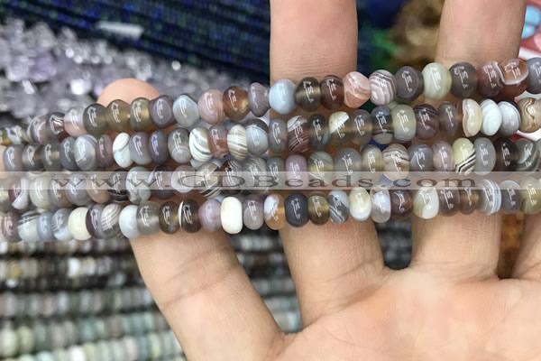 CRB3069 15.5 inches 4*6mm rondelle Botswana agate beads