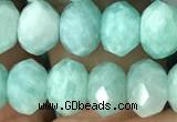 CRB3072 15.5 inches 5*8mm faceted rondelle amazonite gemstone beads