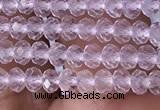 CRB3100 15.5 inches 2*3mm faceted rondelle tiny white crystal beads