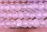 CRB3101 15.5 inches 2*3mm faceted rondelle tiny rose quartz beads