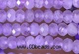 CRB3104 15.5 inches 2*3mm faceted rondelle tiny lavender amethyst beads