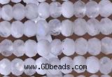 CRB3106 15.5 inches 2*3mm faceted rondelle tiny white moonstone beads