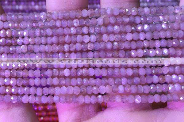 CRB3107 15.5 inches 2*3mm faceted rondelle tiny moonstone beads