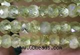 CRB3115 15.5 inches 2*3mm faceted rondelle tiny peridot beads