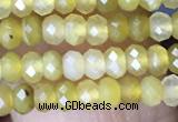 CRB3124 15.5 inches 2*3mm faceted rondelle tiny yellow opal beads