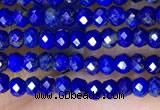 CRB3130 15.5 inches 2*3mm faceted rondelle tiny lapis lazuli beads