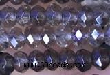 CRB3152 15.5 inches 2.5*4mm faceted rondelle tiny smoky quartz beads