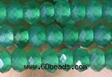 CRB3171 15.5 inches 2.5*4mm faceted rondelle tiny green agate beads