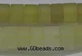 CRB319 15.5 inches 8*12mm tyre matte lemon quartz gemstone beads