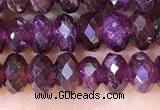 CRB3190 15.5 inches 4*6mm faceted rondelle tiny red garnet beads