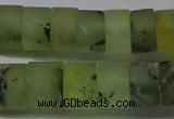 CRB320 15.5 inches 8*12mm tyre matte green rutilated quartz beads